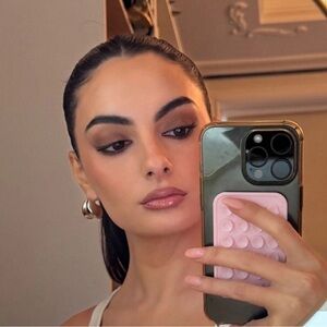 Pastel Pink iPhone 13 Pro Case with OCTOBUDDY (seen on Paige Desorobo)